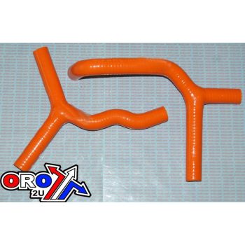 HOSE SX85 SX105 03-12 KTM SET, SILICONE RADIATOR ORANGE