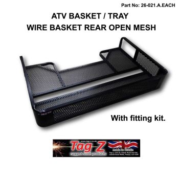 ATV STEEL CARGO RACK / WIRE BASKET, SIZE : 104x70x16.5cm TAG-Z, WITH FITTING KIT