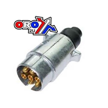 PLUG 7 PIN METAL - MALE, ZINC PLATED / HD / EACH, RE 6003