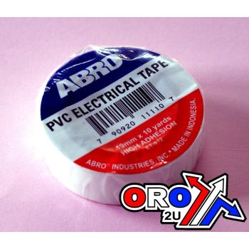 White PVC Electrical Insulation Tape 19mm x 10 yards