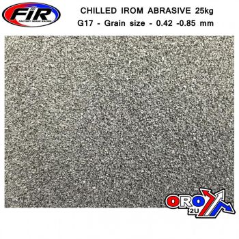 CHILLED IROM ABRASIVE 25kg, G17 - Grain size - 0.42 -0.85 / SAND BLASTING GRIT MEDIA SHOT BLASTING