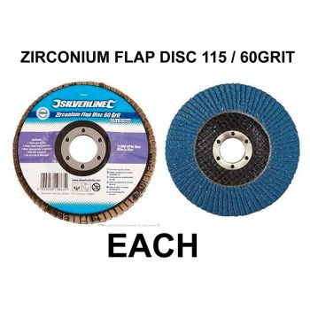 ZIRCONIUM FLAP DISC 115 / 60G, EACH / 868821