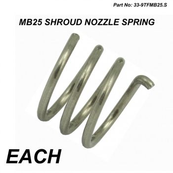 MB25 SHROUD NOZZLE SPRING, OD 12.60mm X ID 15.50mm, 110-101 003.0013