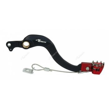 BRAKE PEDAL FOLDING TIP BLK/RD, 07-21 CRF150R R-LEVFRCRF0001, LEVFRCRF0001