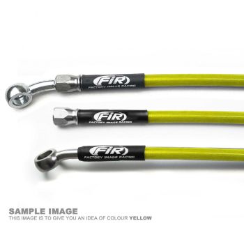 HOSE FRONT BRAKE YELLOW / BLK, HUSABERG FC450 FC550 2004-2005, KIT DONE