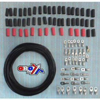 25' KIT BATTERY CABLE RING TERMINALS BLACK, ALLBALLS 79-3303