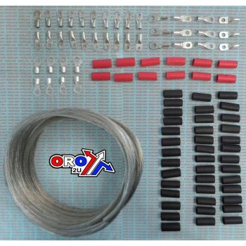 25'KIT BATTERY CABLE CLEAR RING TERMINALS, ALLBALLS 79-3303-1