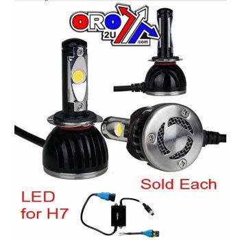 BULB LED H7 12v 24W 2200Lumens, SOLD EACH, PLA7033