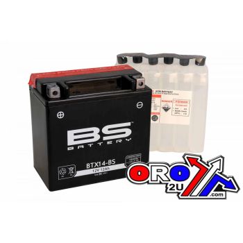 BATTERY YTX14-BS 12V M.FREE BS, BS Maintenance Fre BTX14-BS, 300604, BS-BTX14-BS