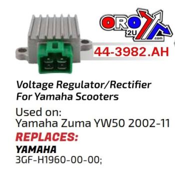 REGULATOR Yamaha Zuma YW50, AYA6050, 3GF-H1960-00-00, ROAD, SCOOTERS 230-58201
