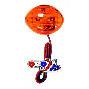 SINGLE INDICATOR LED E8 OVAL EACH, ROAD, SIFAM, SINGLE, Mini blinker LED C.E Oval Orange 35 x 30 mm - sold individually