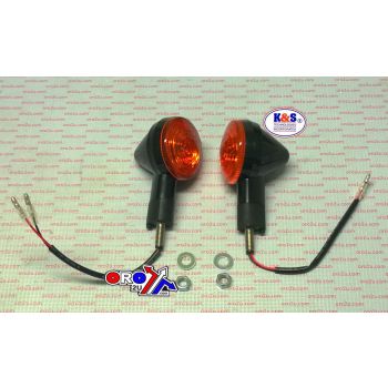 INDICATOR BLK/AMBER LENS, K&S 25-9563 E-MARKED