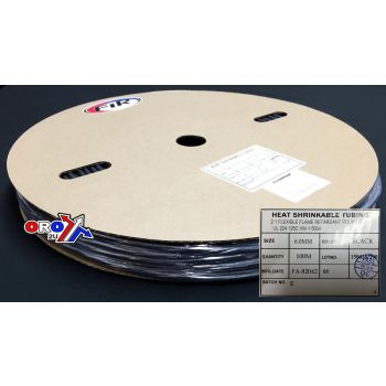 HEAT SHRINK TUBING 6mm x 100MT, BLACK