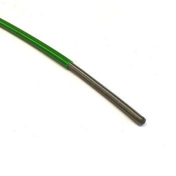 KX GREEN HOSE 1 METER 600-03, STAINLESS STEEL BRAIDED HOSE, 600-03GN / PTFE / PVC COVERED