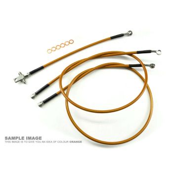 HOSE FRONT BRAKE KIT/3 ORA/BK ORANGE / YFZ 350 BANSHEE 90-06 Y01-1-051/P