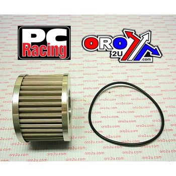 OIL FILTER FLO REUSABLE PC401, PC RACING USA STAINLESS STEEL