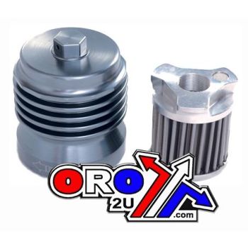 OIL FILTER SPIN ON REUSABLE, PC RACING STAINLESS STEEL PCS1