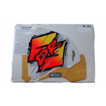90-99 DR250/350 RAD AND TANK, YELLOW/RED/WHITE, DECAL KIT