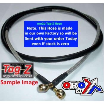 HOSE REAR BRAKE SILVER / BLK, VENHILL H02-2-038/P CRF450R 9-