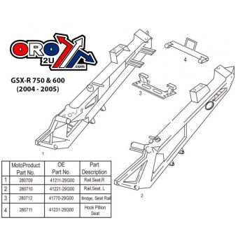 SUB FRAME SUZUKI KIT GSX-R 41211-29G00 41770-29G00