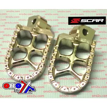 FOOT PEGS SCAR GREY YAM, 57 ALUMINIUM BILLET S1511T, [Colour Grey Titanium]