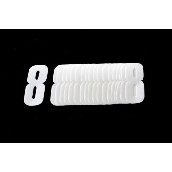 8 WHITE 4.5inc 11cm PK/20