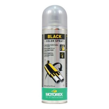 500ml BLACK HI TEMP PAINT, MOTOREX 7300806, BOX = 12