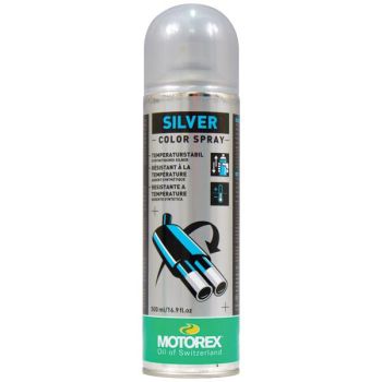 500ml SILVER HI TEMP PAINT, MOTOREX 7300807, BOX = 12