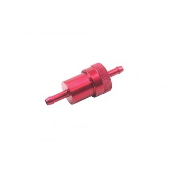 FUEL FILTER ALLOY 1/4" RED