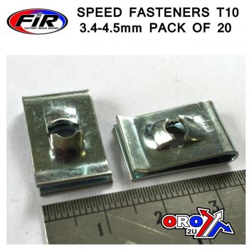 SPEED FASTENERS T10 3.4-4.5mm,  PACK OF 20