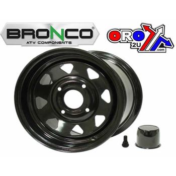 RIM STEEL WHEEL 12x7 4/110, BRONCO AC-06343BK OFFSET 5+2, With end cap and TR412 valve