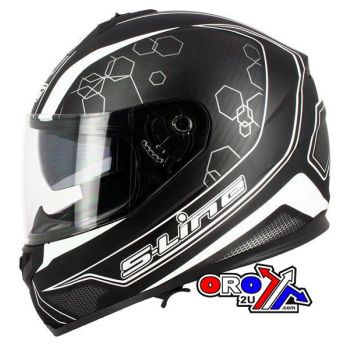 HELMET ROAD XL 62 BLACK/WHITE, FULL FACE S440 DOUBLE VISOR, S-LINE IFF1G2205