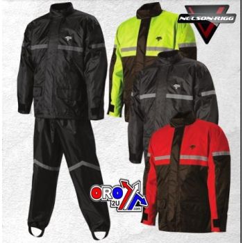 StormRider RAINSUIT BK/RD MED, NELSON-RIGG BLACK/RED, SR-6000-RED-02-MD