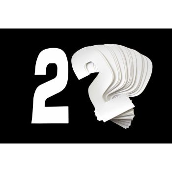 2 WHITE 8"No.20cm. PACK