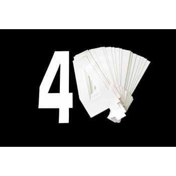 4 WHITE 8"No.20cm. PACK