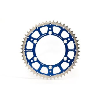 MINO REAR SPROCKET FUSION 2-RING, 23-724-520-48 STEEL/ALLOY BLUE