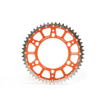 MINO REAR SPROCKET FUSION 2-RING, 23-724-520-48 STEEL/ALLOY ORANGE