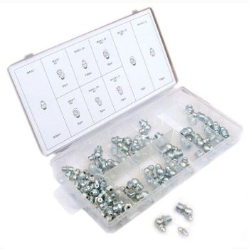 110pc ASSORTED GREASE NIPPLES M6 M8 M10