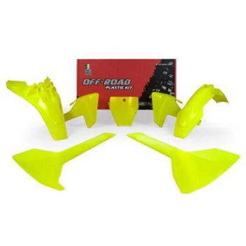 PLASTIC KIT/5 18-24 HUSKY TC85, NEON YELLOW RTECH R-KITHSQ-GF0-585