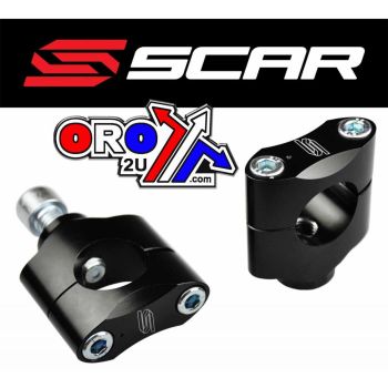28.6 BAR MOUNTS BLACK, HANDLEBAR CLAMPS 35mm, SCAR RACING P21