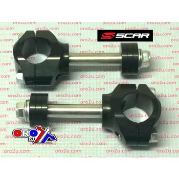 28.6 BAR MOUNTS HON/YAM, CLAMPS HEIGHT 30/35/40/45mm, SCAR RACING P62 BLACK