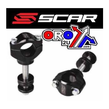28.6 BAR MOUNTS KAW, CLAMPS HEIGHT 30mm, SCAR RACING P63 BLACK
