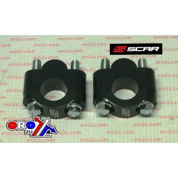 BAR RISE KIT 22.2 BLACK, SCAR RACING UBR1 RISE 20mm