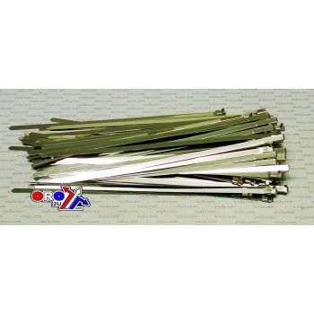 6mm x 25cm BAND P2 PACK-100, CV BOOT CLAMP STRAP STAINLESS STEEL