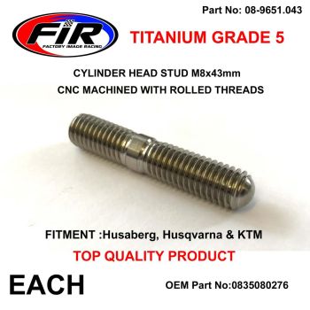 TITANIUM G5 STUD M8x43mm EACH, KTM HUSA HUSQ 0835080276