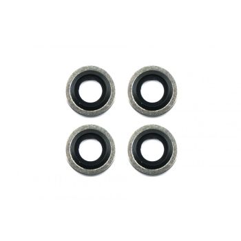 BONDED SEALING WASHER M8 PK4, M8x14x1mm / SELF CENTERING