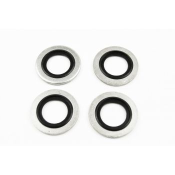 BONDED SEALING WASHER M14 PK4, M14x22x1.5mm / SELF CENTERING