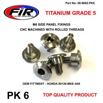 M6 SIDE PANEL BOLTS HONDA PK 6, TITANIUM GRADE 5 / OEM REF: 90126-MKE-A00