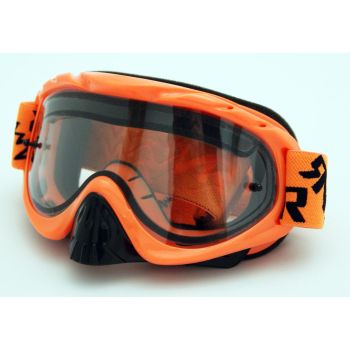 RNR HYBRID NEON ORANGE TEAR OFF, NEON ORANGE GOGGLE, VENTED LENS, GH66DV, TEAR OFF