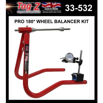 TAG-Z PRO 180* WHEEL BALANCER KIT, RED, (FLAT PACKED IN TAG-Z BOX)